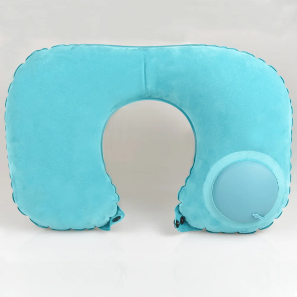 قطعتان من وسادة دعم الرقبة على شكل حرف U وسادة سفر مريحة لتخفيف عنق الرحم واستخدام السيارة المنزلية خفيفة الوزن 46 × 29 سم باللون الأزرق #2