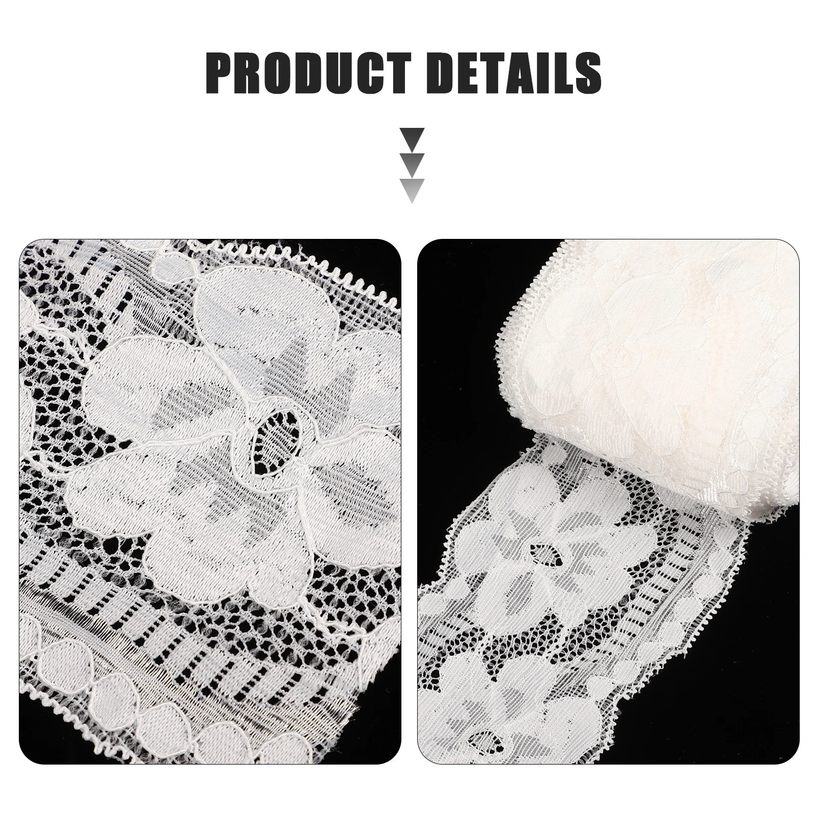

Elastic Lace Trim Wear-Resistant Sewing Fabric Diy Dress Lace Trims Craft Accessory Handmade Decorative Cloth Skirt Collar Trim