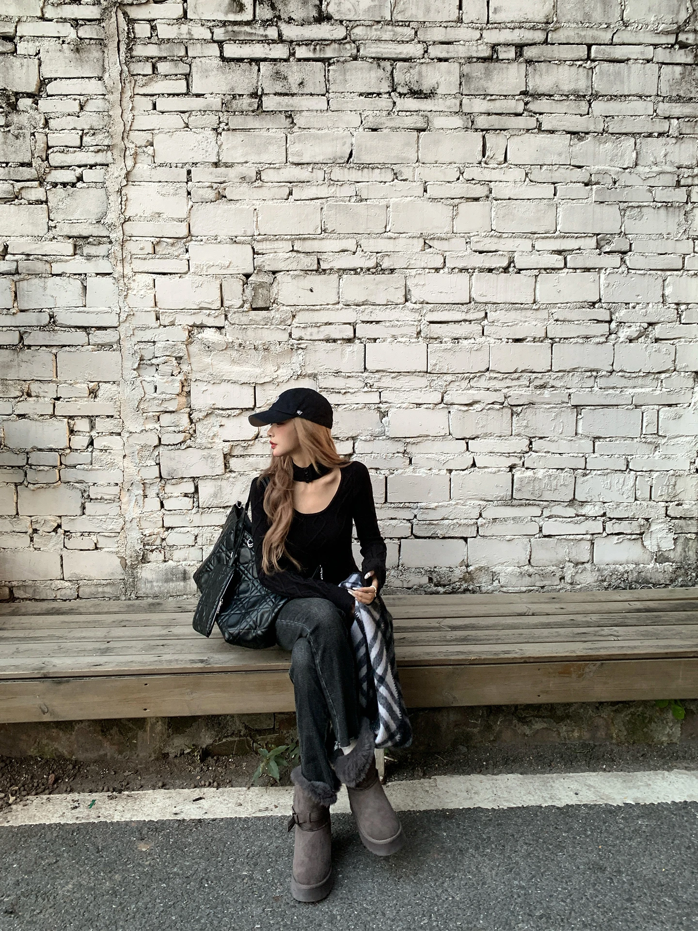 

Women's Fce Lined Thi Straight Leg Jeans Casual Low Waist Zipper Cotton Pants Winter 2025 New Sle Commute Faion