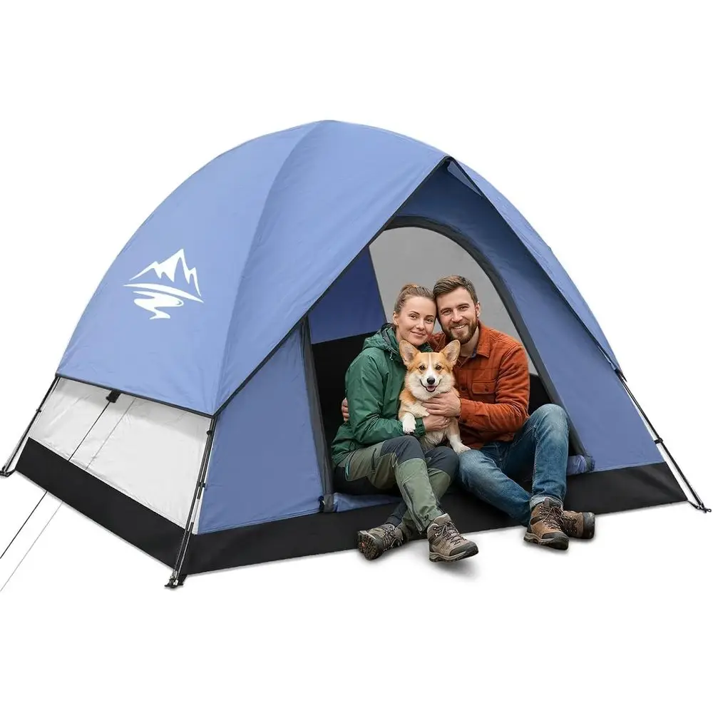 

Lightweight 2-3 Person Camping Tent with 2500MM Waterproof, Quick Setup, Ideal for Outdoors, Backpacking, Families, and Festival