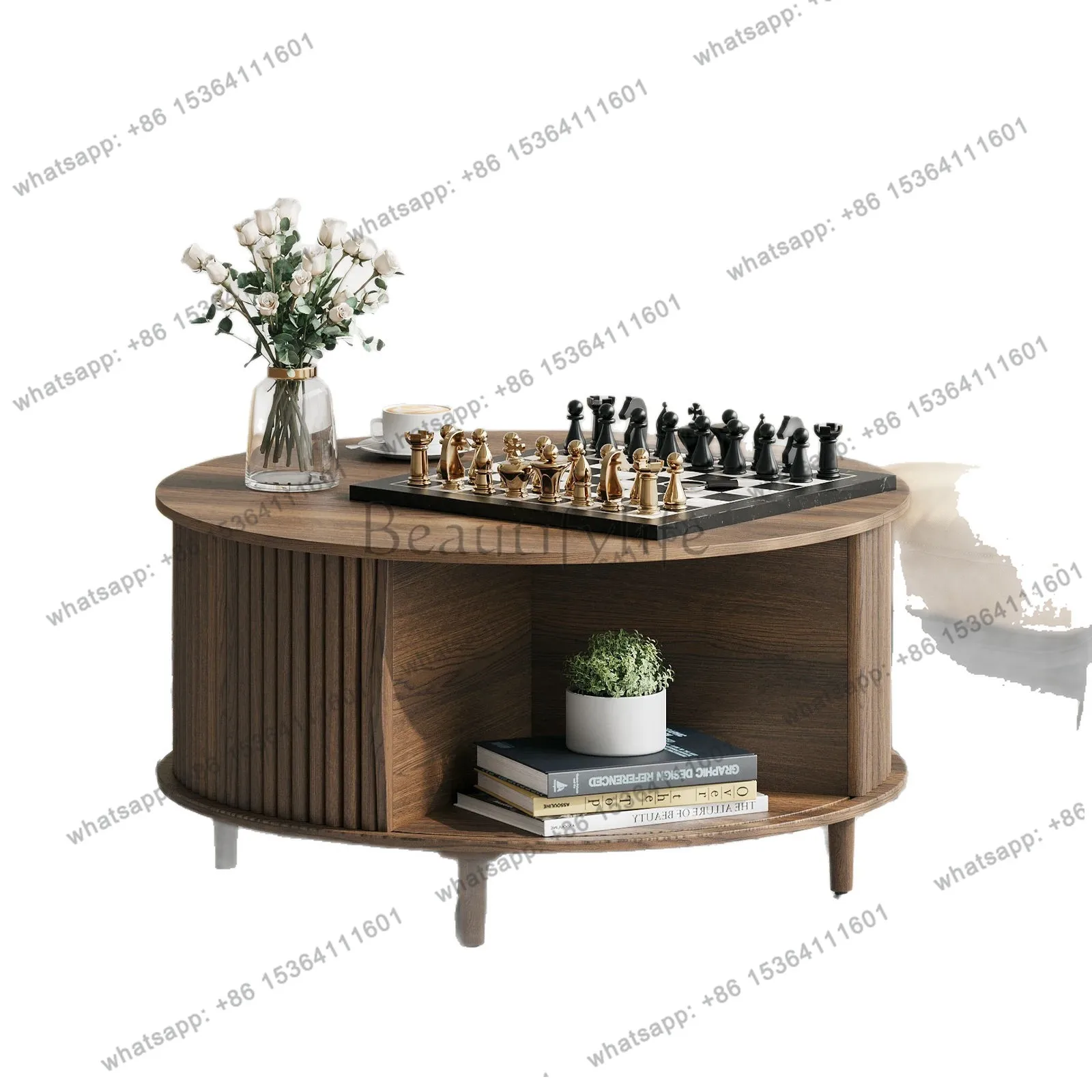 Cross-border modern simple style coffee table Customized floor-to-ceiling storage Lifting coffee table
