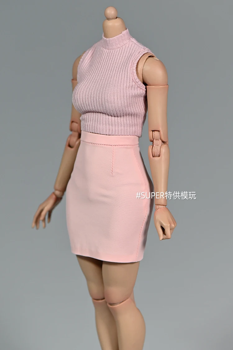 1/6 Scale female dolls clothes High waisted short skirt fit 12'' TBLeague JIAOU DOLL action figure