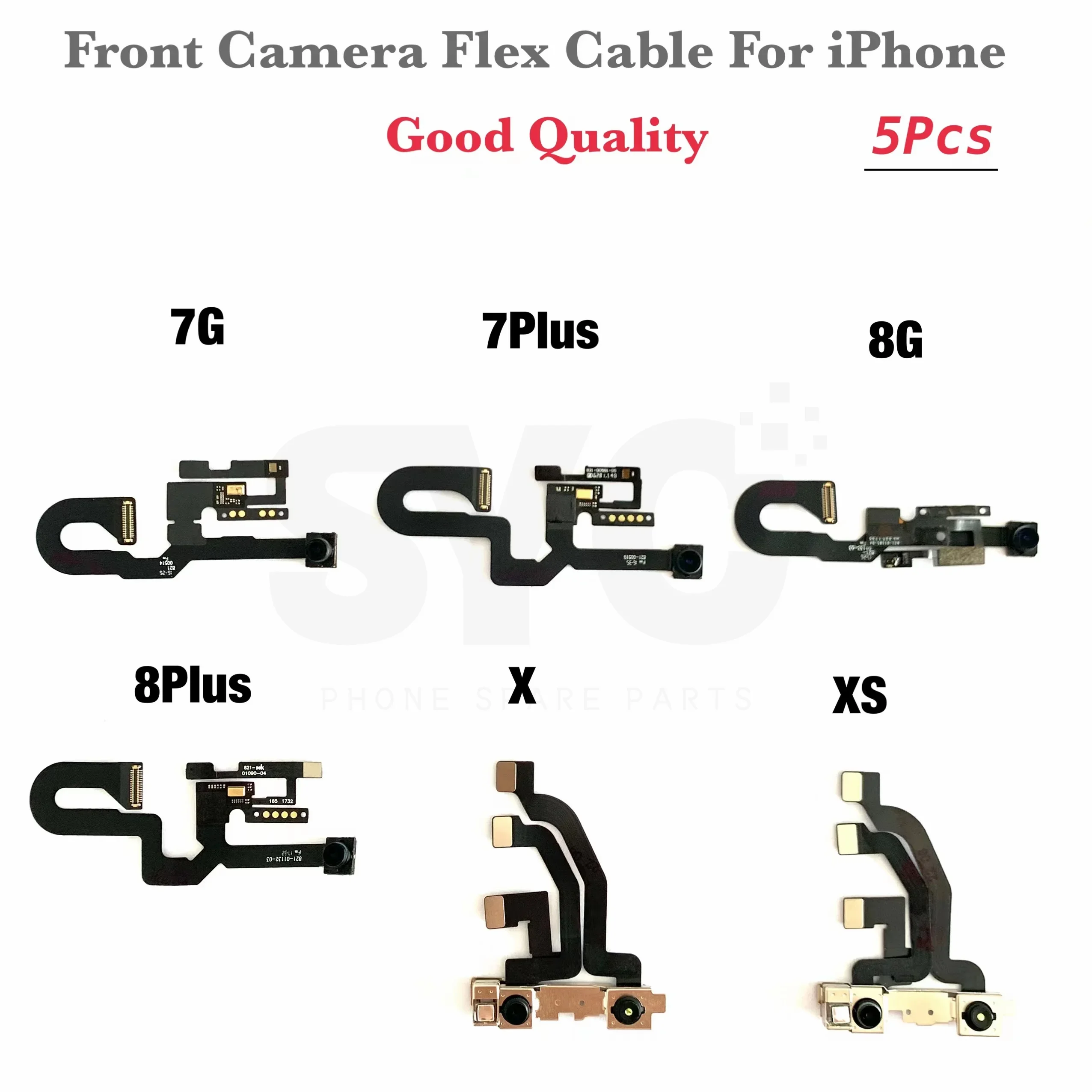 

5Pcs Small Front Camera For iPhone 7 8 Plus iPhone X XS Max Proximity Sensor Face Front Camera Flex Cable Phone Repair Parts