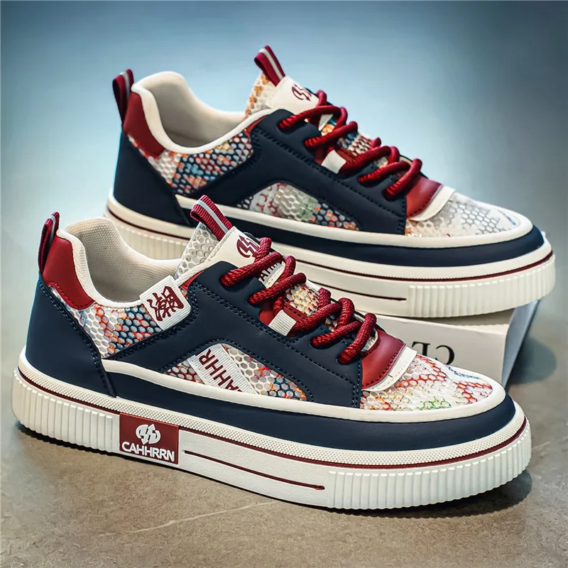 

Men Breathable Platform Skate Sneakers Summer New Thick Sole No-Slip Borad Shoes Men Running Hiking Casual Shoes Tenis Masculino