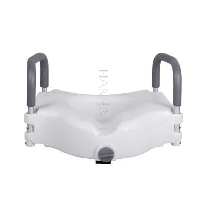 Portable Elevated Riser with Padded Handles - Toilet Seat Lifter for Bathroom Safety - Assists Disabled, Elderly or Handicapped