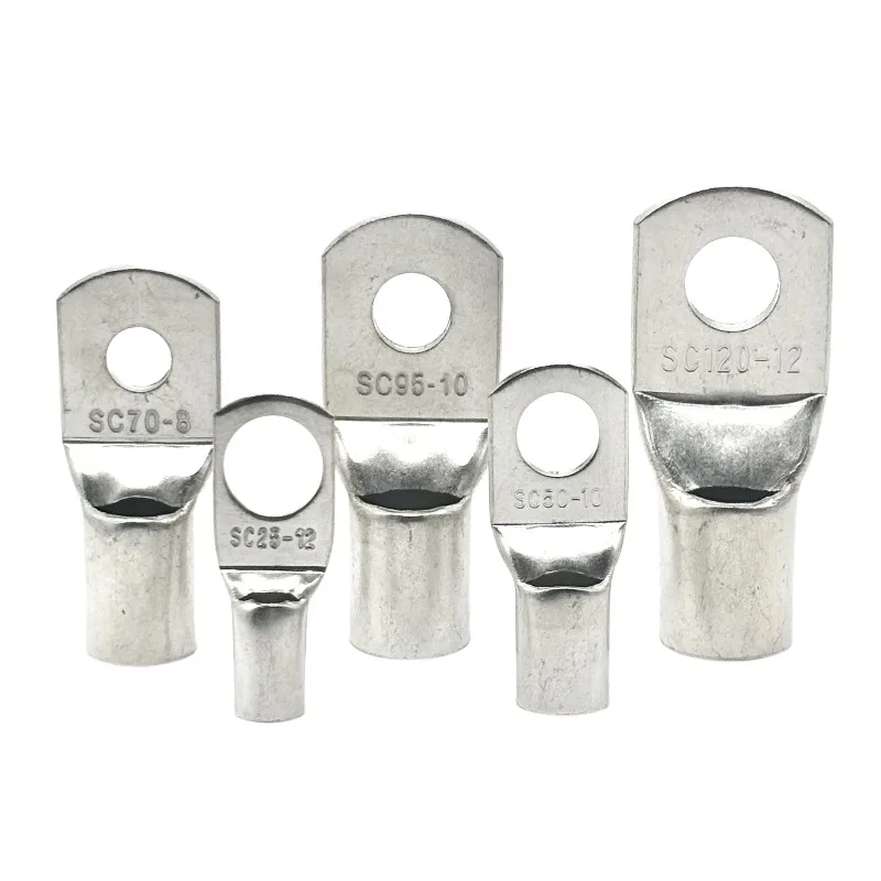 100pcs copper SC16-8 peephole copper terminal block/copper terminal/wire nose/copper joint 16 square