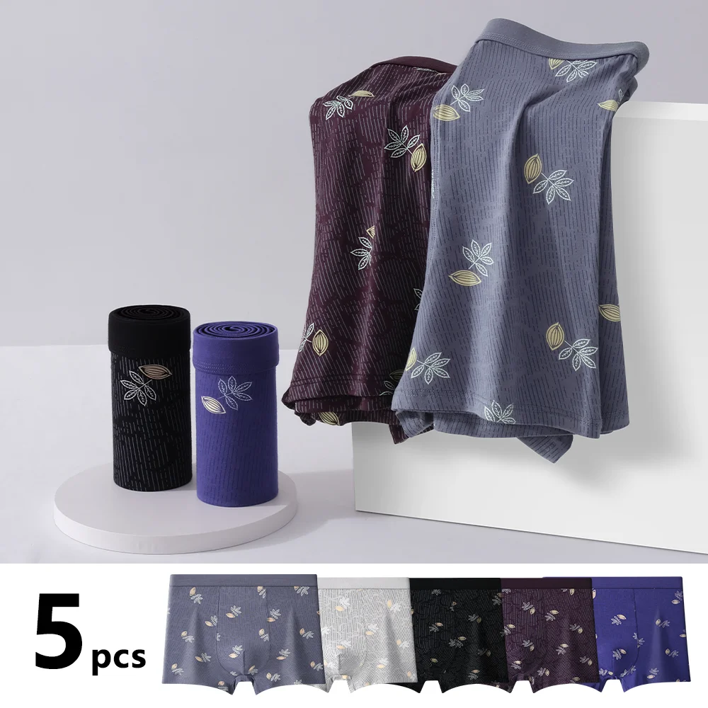 Mens Boxers Shorts Modal Printed Men Panties Seamless Sexy Underwear Man Underpants Panties Male Antibacterial Breathable Boxer