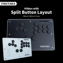 TIKITAKA Hitbox with Split Button Layout Fighting Game Joystick Controller Arcade Fighting Stick For PS4/PS3/PC/Switch