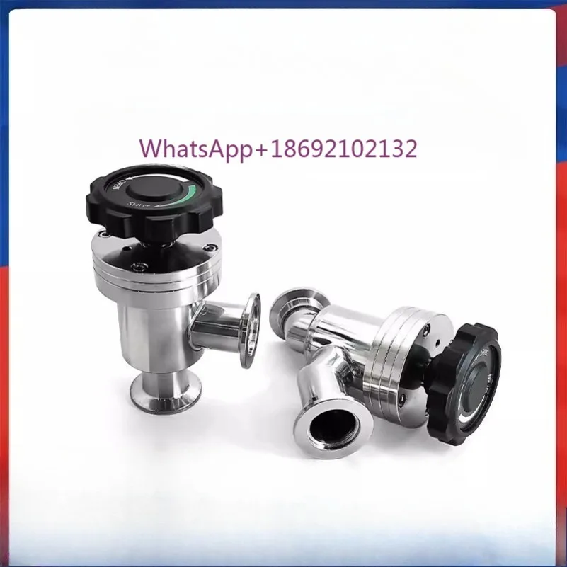 KF16 KF25 KF40 KF50 Sanitary Vacuum Elbow Y-Shaped Manual Flapper Angle Valve SUS 304 Stainlee Steel