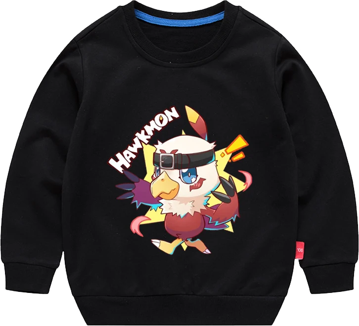 Digimon Adventure Agumon Impmon Terriermon Patamon Gabumon Guilmon Neues Modell Anime Kind Rundhals Langarm Junge Mädchen Hoodie