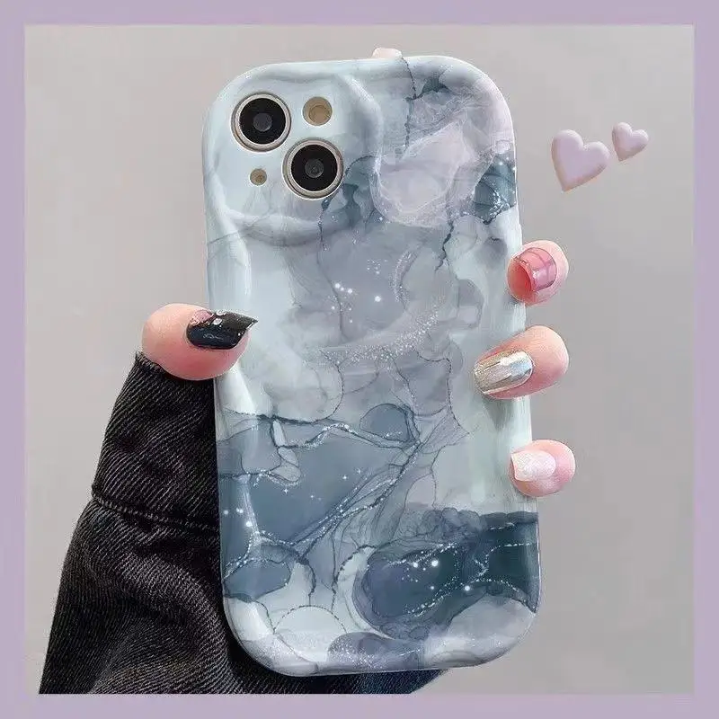 Coque de téléphone avec motif de marbre coloré, coque pour OPPO A17 A16 A15 A3S A5S A12 A31 A53 A9 A5 2020 A55 A54 A57 A77S A96 A52 A92 A93 A94