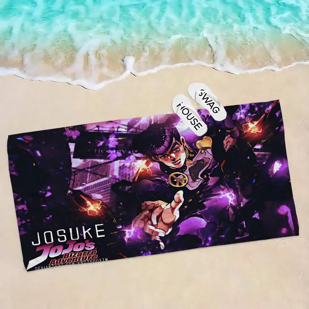 J-JoJo's-Bizarre-Adventure Flamboyant-Stylish Microfiber Beach Towel Absorbent Quick dry Soft Yoga Swimming Resort