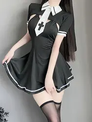 Fun Underwear Sexy And Pure Desire Free Nun Uniforms Small Chest Pajama Dress Elegant Black Slim Fit Waist 2750 RHPX