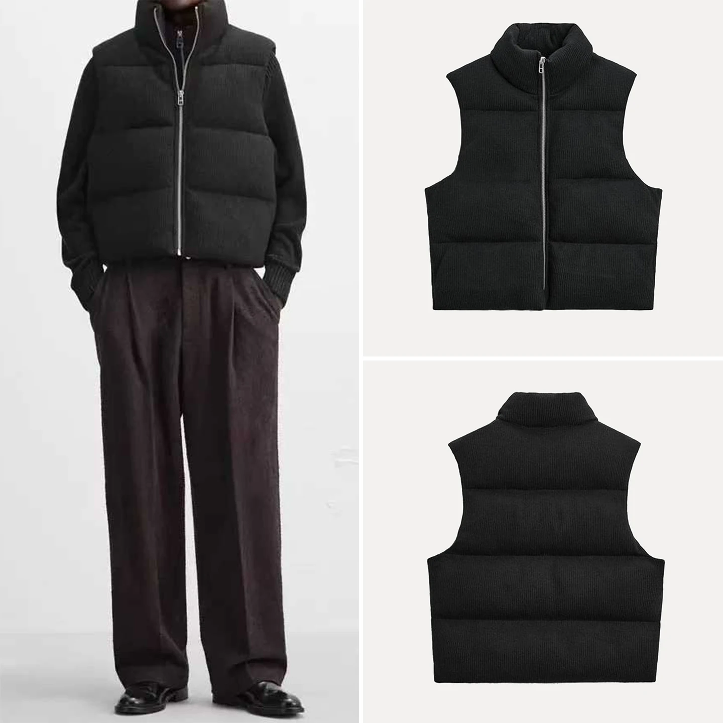 

Универсальный хлопковый свитер, жилет, осень 2022, новое мужское модное шерстяное плетение, молодежная повседневная одежда, зимнее пальто со стоячим кроем