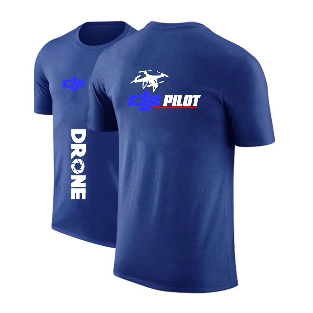 Dji Professional Pilot Drone 2024 New Styl Summer Men's Quick Dry Ordinary Thin Short Sleeve Fitness Breathable Sportswears