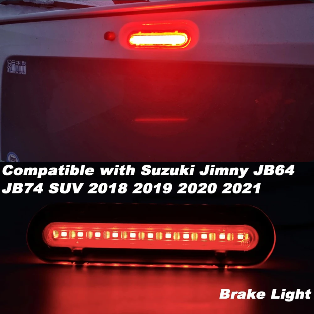 For Suzuki Jimny JB64 JB74 2019-2021 High Mount LED Reverse Brake Stop Lights Auto Assembly Parts Accessories Red