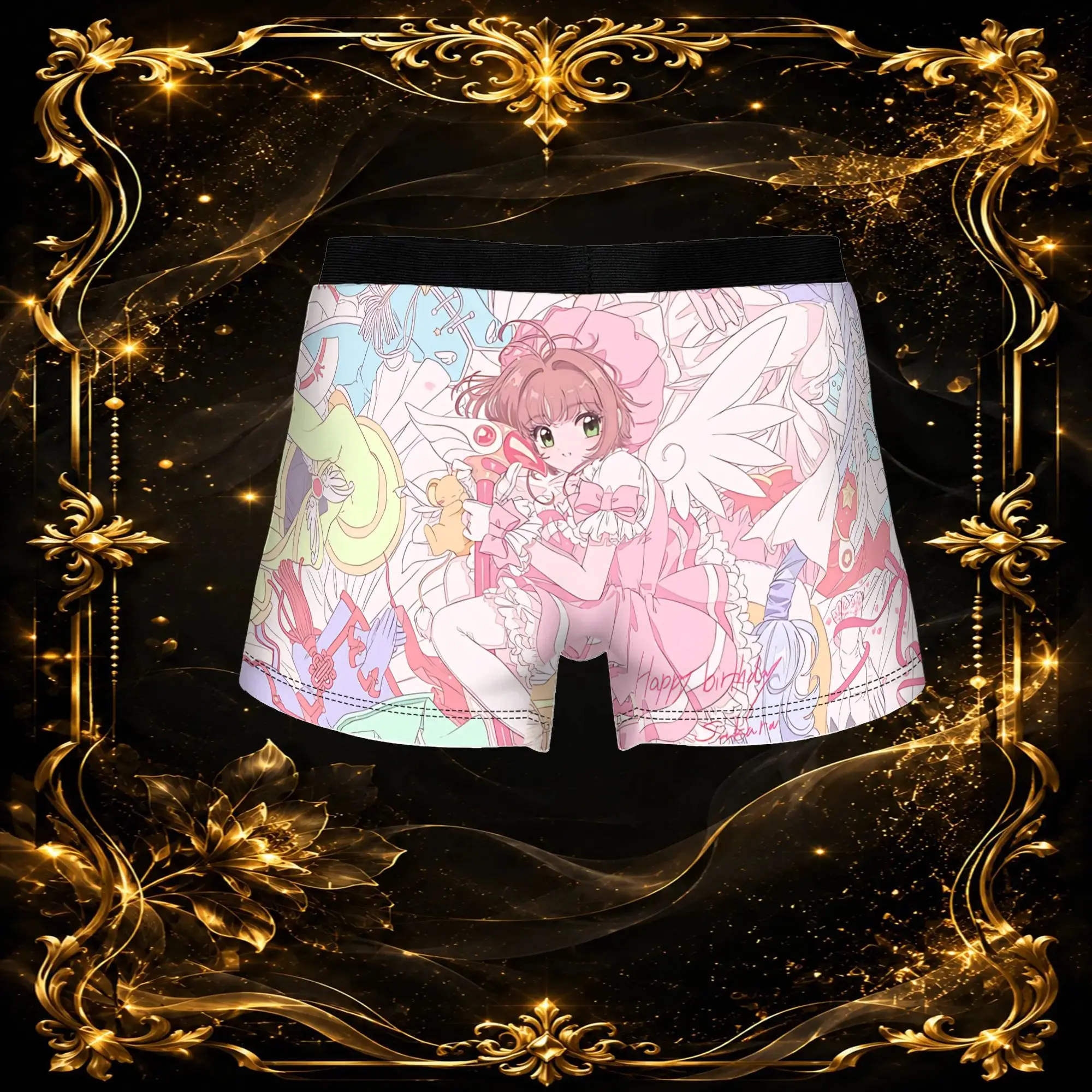 3Pcs  boxers Anime Cardcaptor Sakura Underpants Homme Panties Men Underwear Comfortable Shorts Boxer Briefs