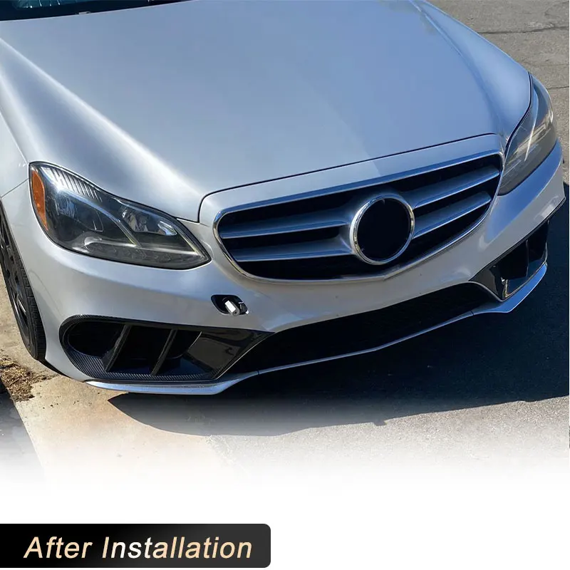 Car Front Bumper Air Vent Cover Trim Protector Carbon Fiber For Merecedes-Benz W212 Sport 4 Door 2013-2016 Fog Grill Body Kits view 3