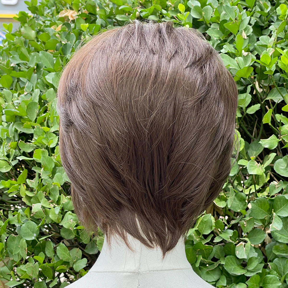 # 8 perucas de corte bob curto marrom claro para mulheres 13x4 perucas dianteiras de renda sintética para homens mulheres 150% densidade sem cola perucas de boné médio