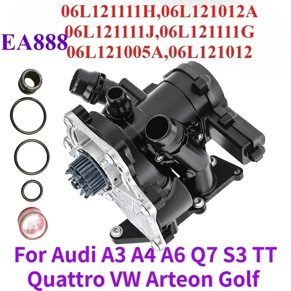 

EA888 MK3 06L121111H 06L121012A 06L121111J 06L121111G For Audi A3 A4 A6 Q7 S3 TT VW Arteon Golf Engine Water Pump Thermostat