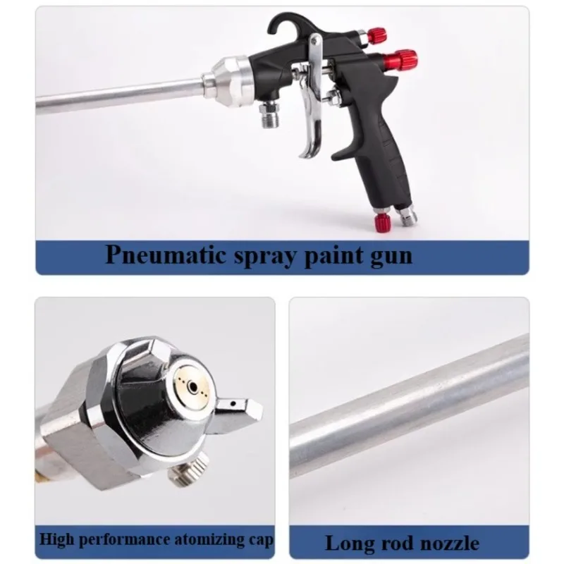 

Extended rod spray gun pneumatic spray paint tool universal head spray gun