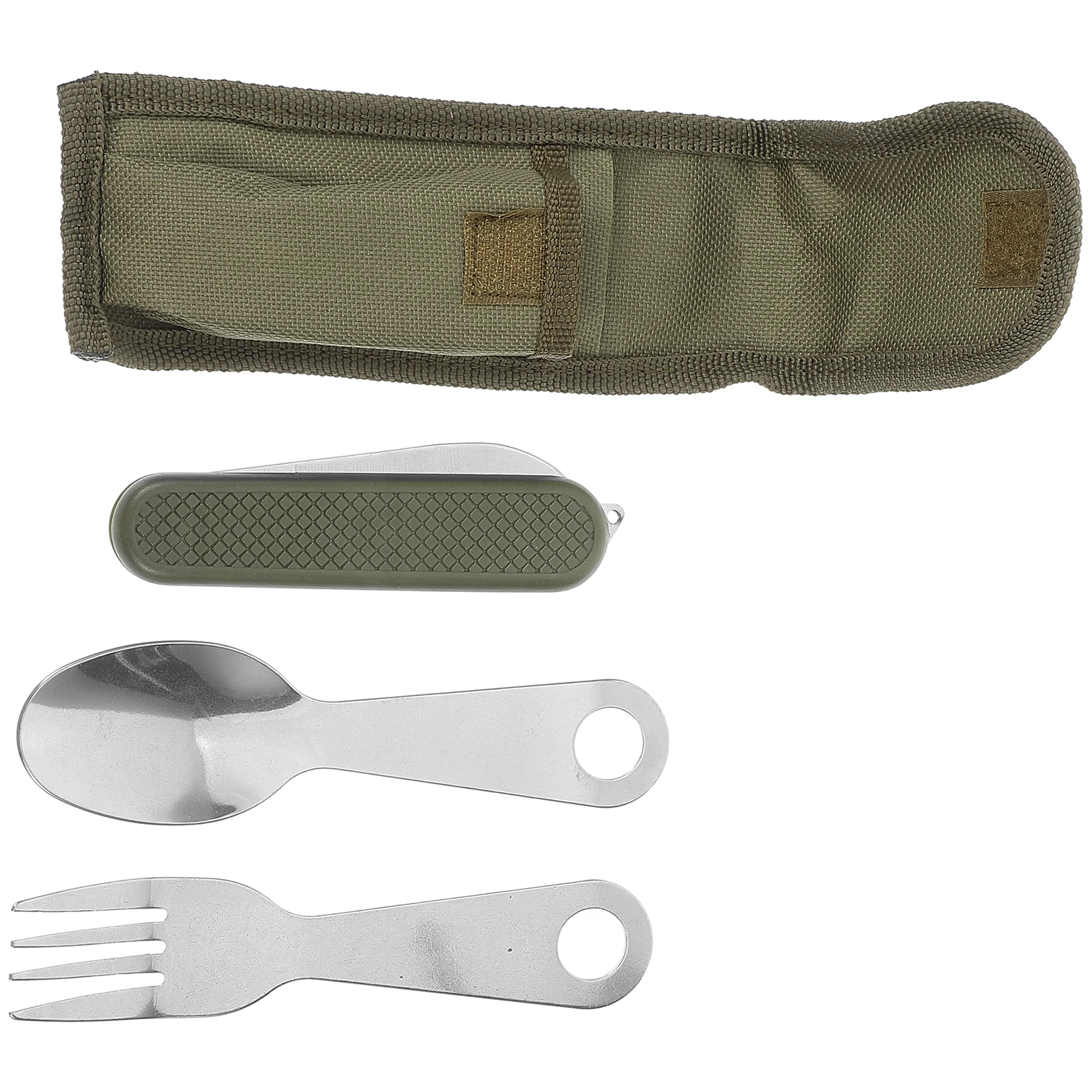 

1 set Multifunctional Knife Fork Spoon Set Stainless Steel Camping Travel Party Tableware Outdoor Dining Accessories