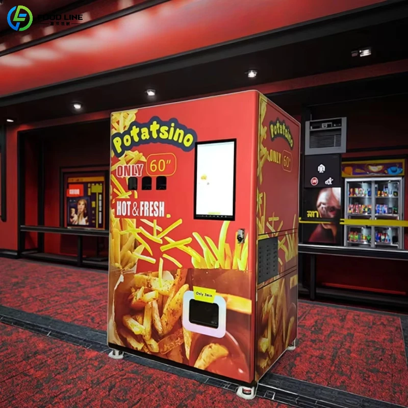 

Customized Campus French Fries Vending Machine 24H Self-Service High Efficiency Fast Food Vending Device Profitable