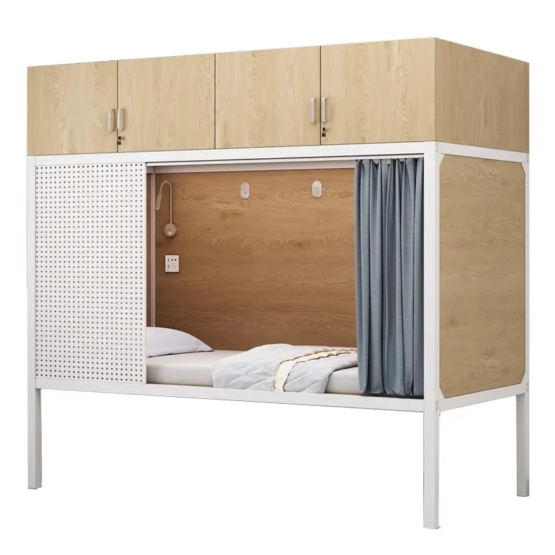 

Upper cabinet and lower bed, single high and low bed, low apartment, upper storage, lower sleeping space capsule, closed iro
