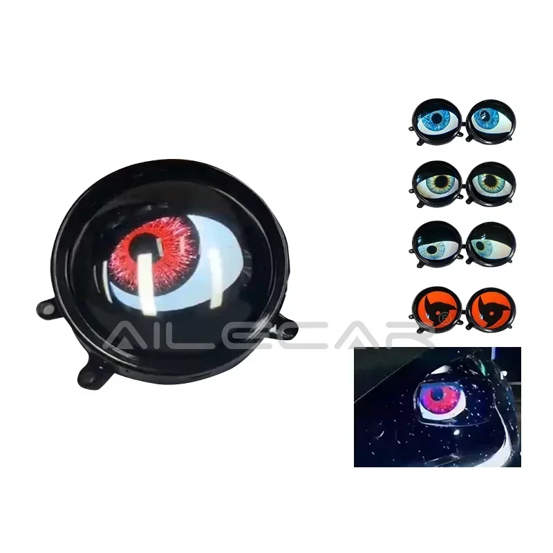 Hot Sale 3 inch Demon Eye for Car Projector Lens Car Light Decoration 12V 2in1 Devil Eye bi led
