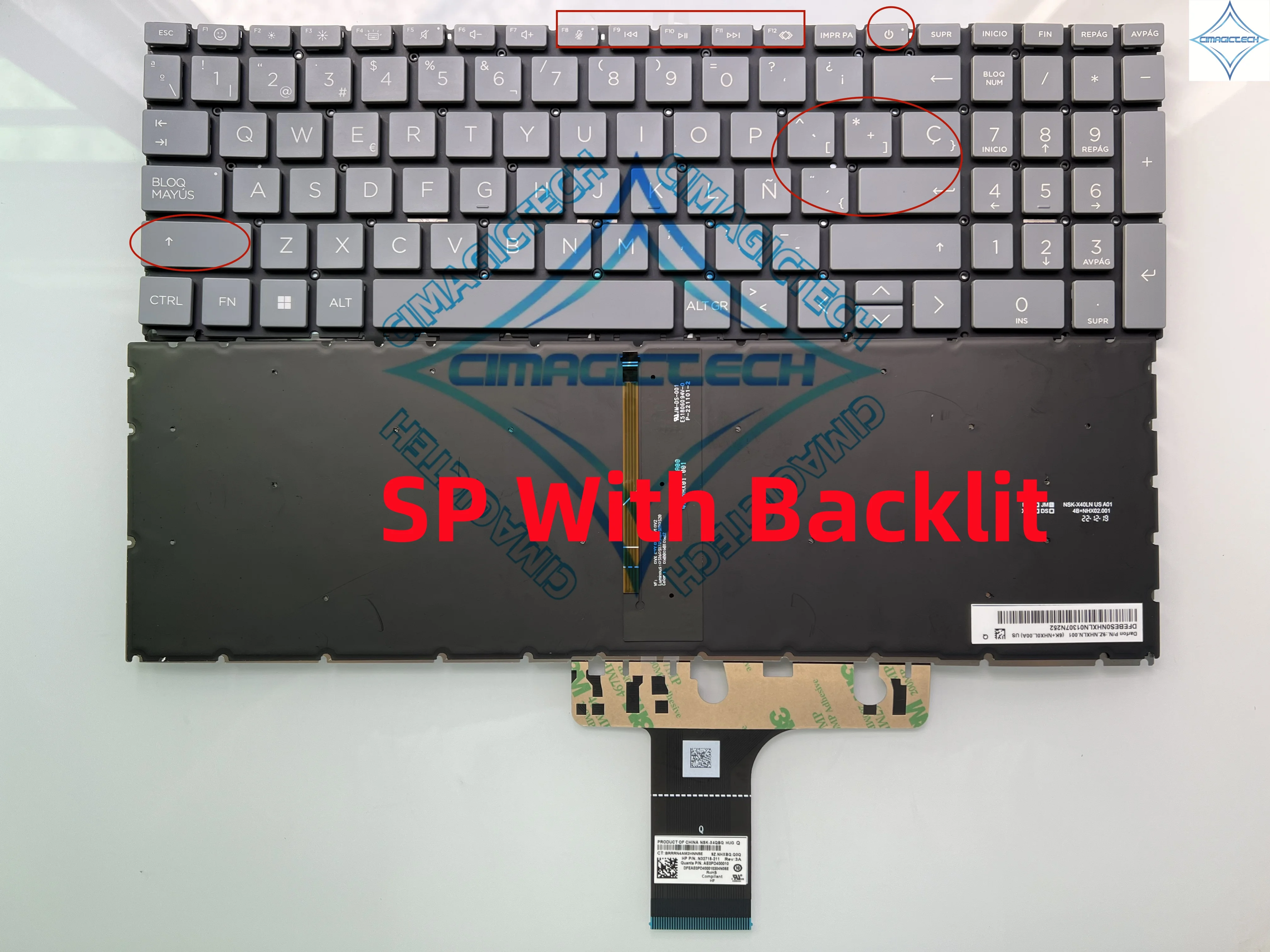 New LA Latin Spanish SP French Azerty For HP Pavilion 15-FC 15-FD