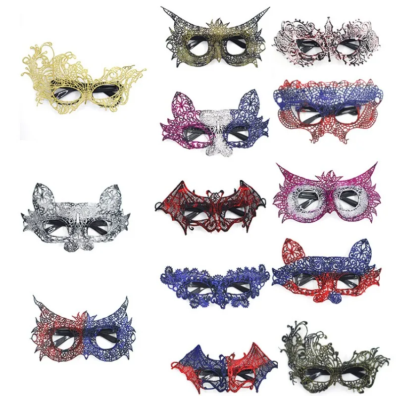 ปาร์ตี้ฮาโลวีนพรหมเซ็กซี่ Masked Lace Half Face Eye Mask หน้ากากผู้หญิงพรรคแต่งหน้าเครื่องแต่งกาย Props