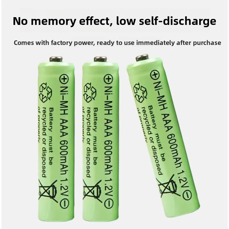 1.2V AAA NiMH Rechargeable Batteries 600mAh R03 Ni-MH Battery for AC Remote Control Toy Car Scale Shaver AAA Triple A Cell