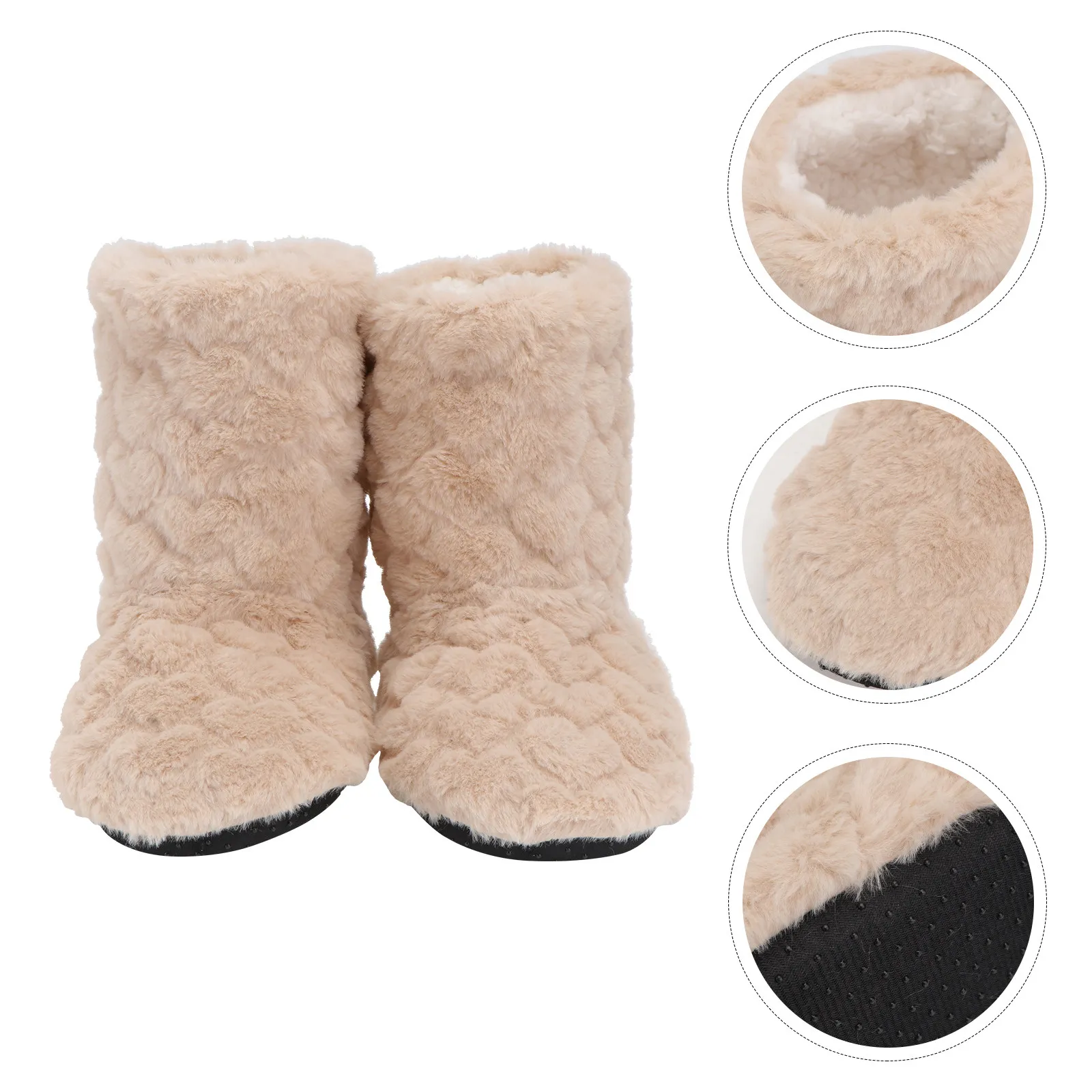 

1 пара нескользящих теплых зимних ботинок для дома, утолщенные высокие танцевальные ботинки, теплые и удобные