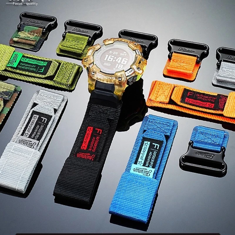 for Casio G-SHOCK series 3475 GBD-H1000 series modified sports mountaineering nylon canvas strap men's watch strap accessories view 2