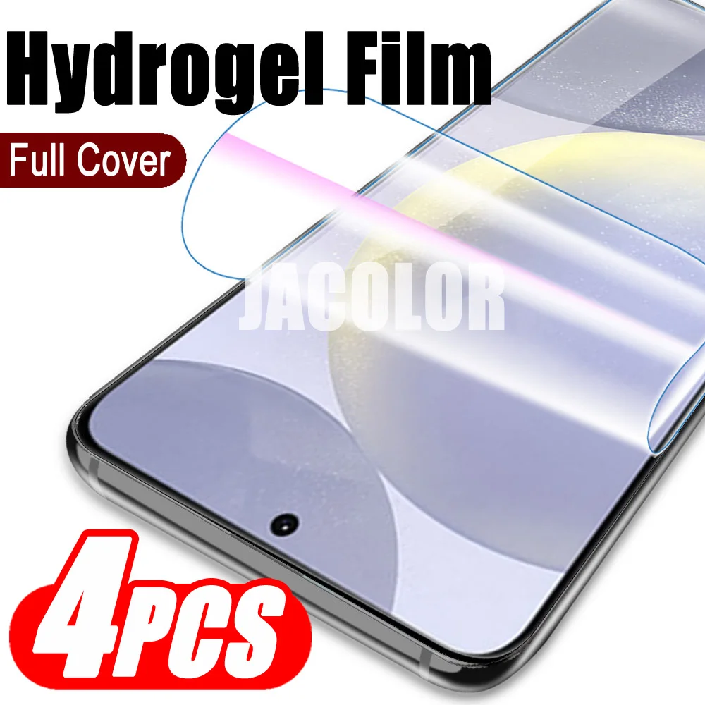 4pcs Hydrogel Film For Samsung Galaxy S24 S23 S22 S21 FE Ultra Plus 5G Samsumg S 22 24 23 21 5 G Screen Protector Gel Protection