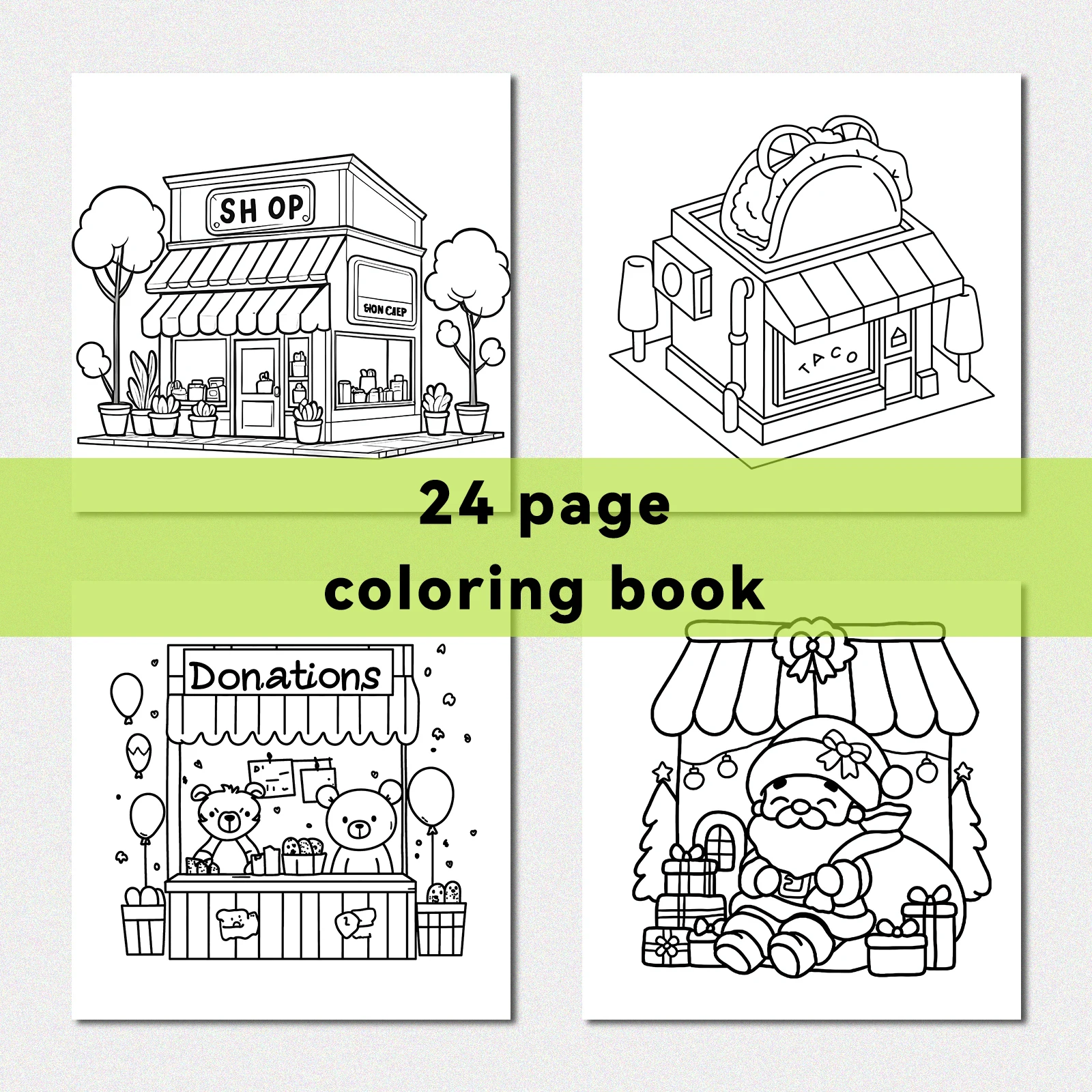 Adult Coloring Book - Easy To Color With Thick Lines, Cozy Scenes And Corners, Relaxing And Stress-Relieving Perfect For Friends