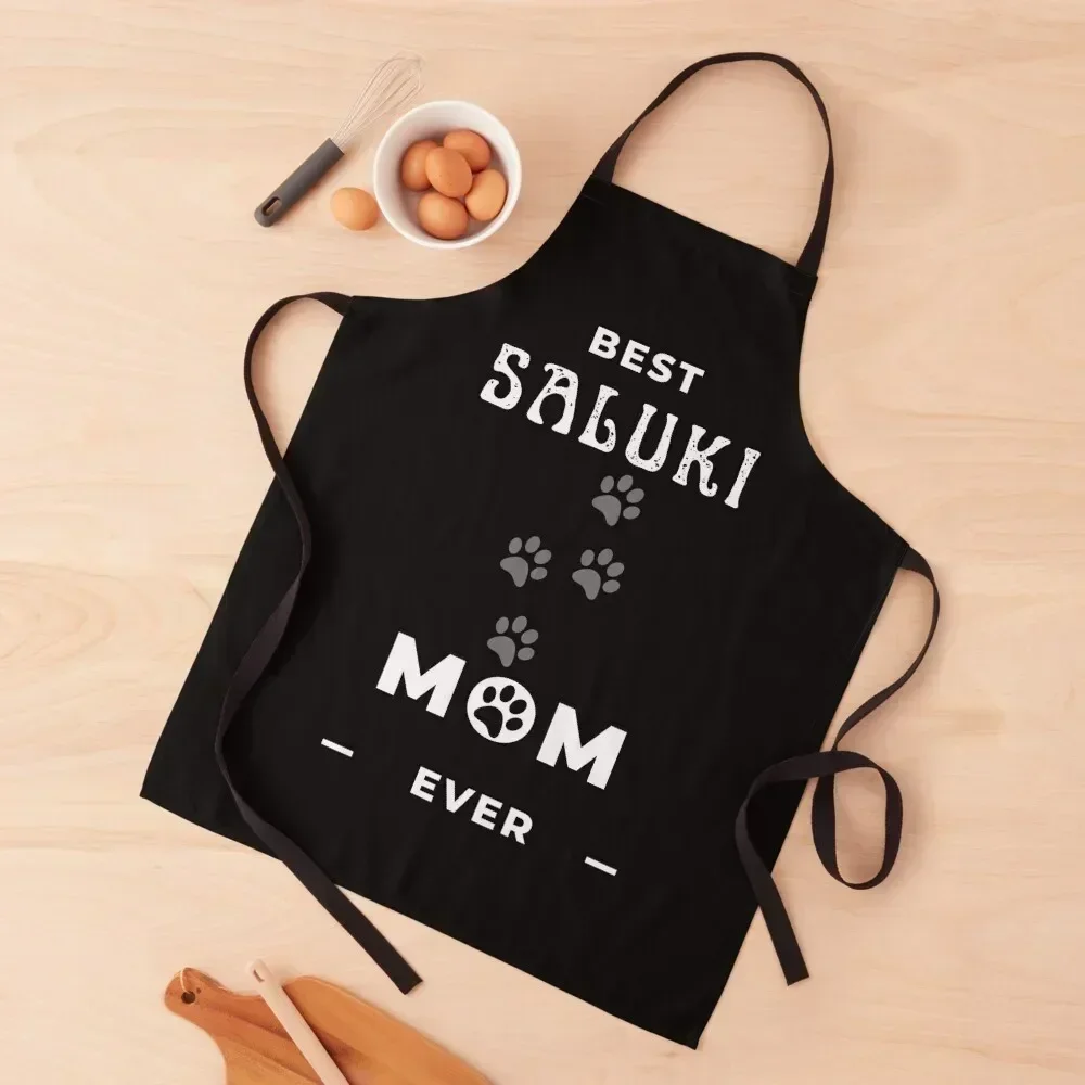 

Best Saluki Mom Ever Apron Kitchen For Men Smock for hairdressing nail tech supplies christmas kitchen Apron
