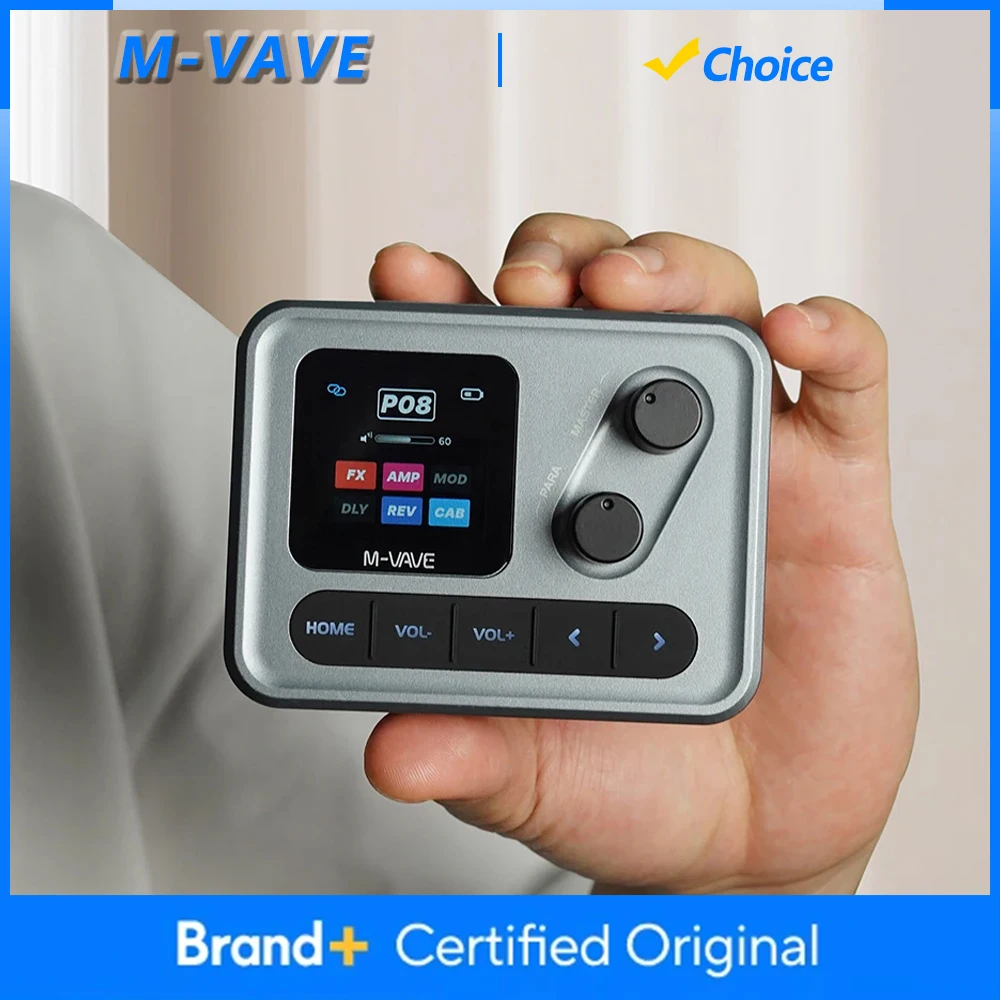 M-VAVE Pocket AMP Mini Guitar Multi-effects Pedal Amplifier 20 AMP Simulation Storage 80 Preset Tone Storage Rechargeable Amp