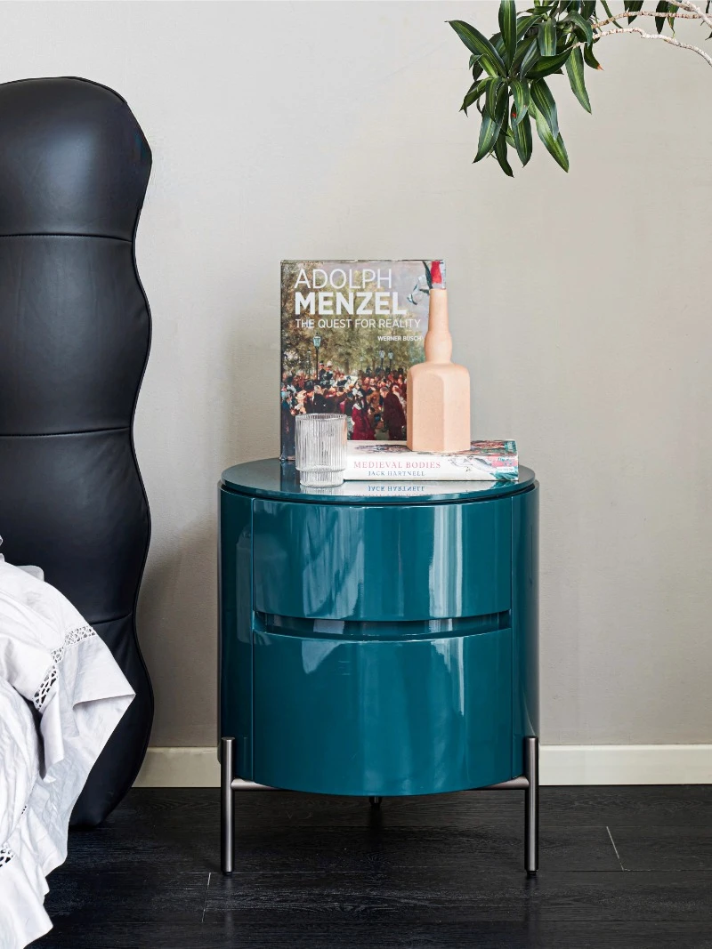 Modern and minimalist bedside table for household bedrooms, luxurious and high-end bedside table storage cabinet