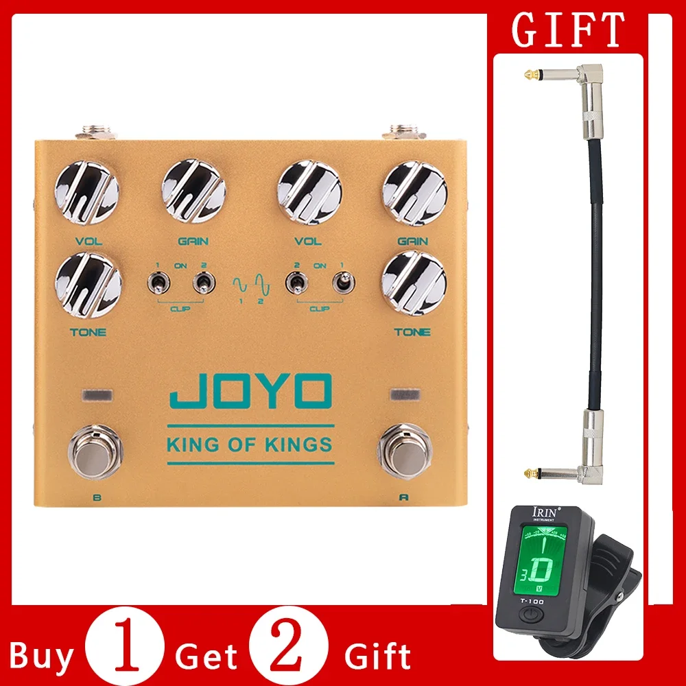 

JOYO R-20 KING OF KINGS Vintage Overdrive Effects Pedal Dual Crunch Pure Analog Circuit Independent Clipping for Electric Guitar