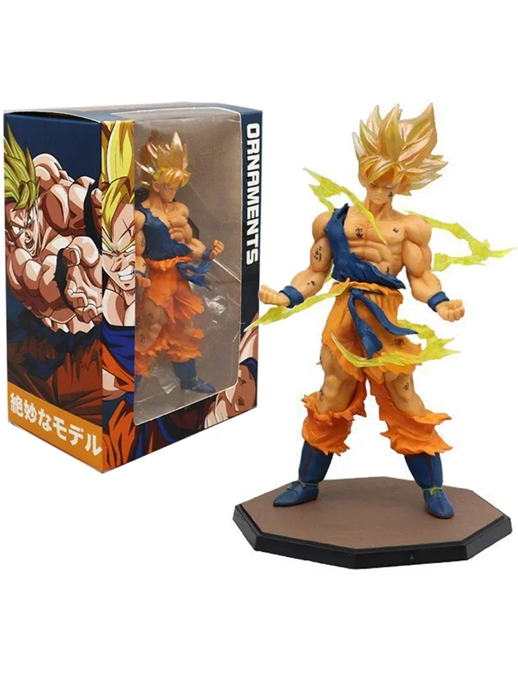 Hot Dragon Ball Son Goku Super Saiyan Anime Figure 16cm Goku DBZ Action Figure Model Gifts Collectible Figurines for Kids image 6