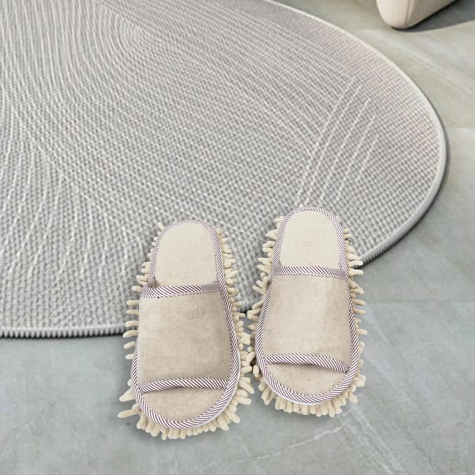 Mop Slippers Floor Cleaning Unisex Microfiber Portable Soft Quiet Cleaning Sandals for Floor Dust Dirt Cleaning Dusting Bedroom