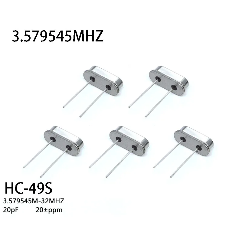 10pcs/LOT 3.579545M Quartz Resonator Passive Crystal Oscillator HC-49S 3.579545 MHz 49S 3.579545MHz