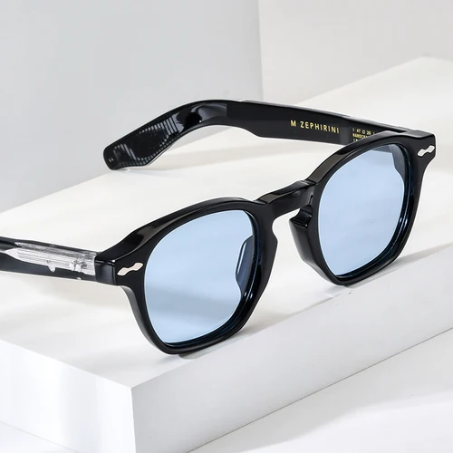 Imagen 2 del producto HEPIDEM Gafas de sol polarizadas de acetato para mujer, gafas de sol cuadradas gruesas de diseñador de marca Johnny Depp Jmm, RINI-T para hombre