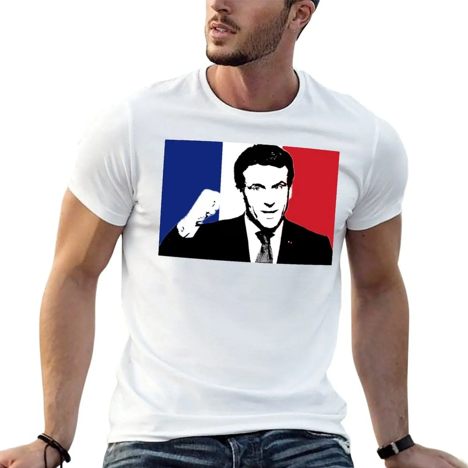 Camiseta Emmanuel Macron France en marche cpa 10, camisetas personalizadas de algodón para hombre, camiseta 100% para hombre, camiseta de diseñador