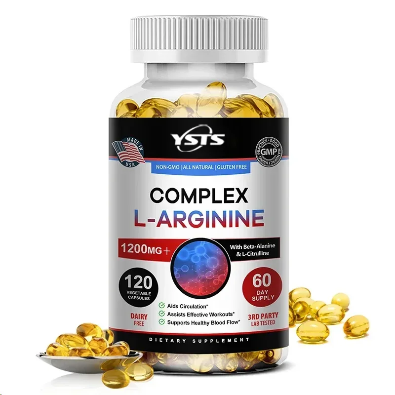 L-arginine Nitric Oxide Supplement for Promote Muscle Growth Energy Train Longer Increase Intensity Boost Testosterone