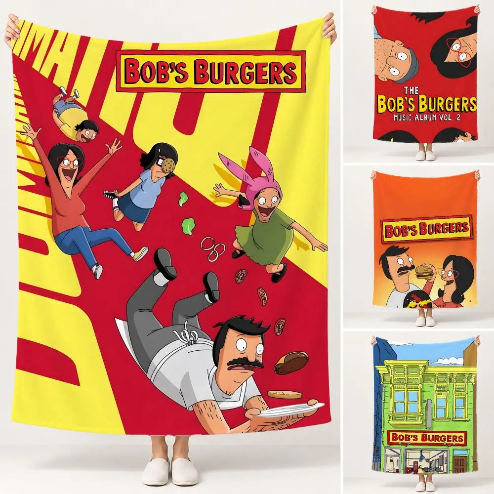 Anime Bob's Burgers Throw Soft Plush Flannel Pet Blanket, Home Decor Cover for Sofa, Bed, Trip & Picnic