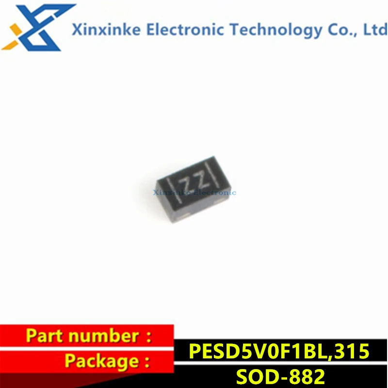 

100PCS PESD5V0F1BL,315 SOD-882 5.5V Bidirectional 1-Channel ESD Diode