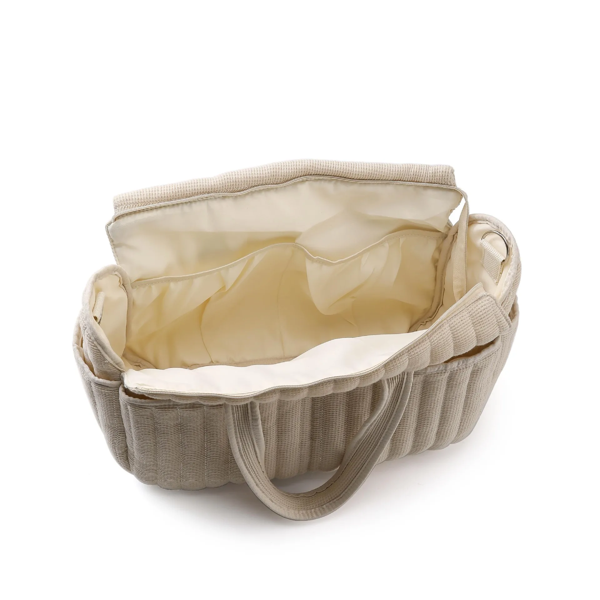 حقيبة حفاضات صلبة عصرية مقاومة للماء متعددة الوظائف حقيبة ظهر للحفاضات حقيبة تغيير التمريض للطفل حقيبة أنيقة كبيرة