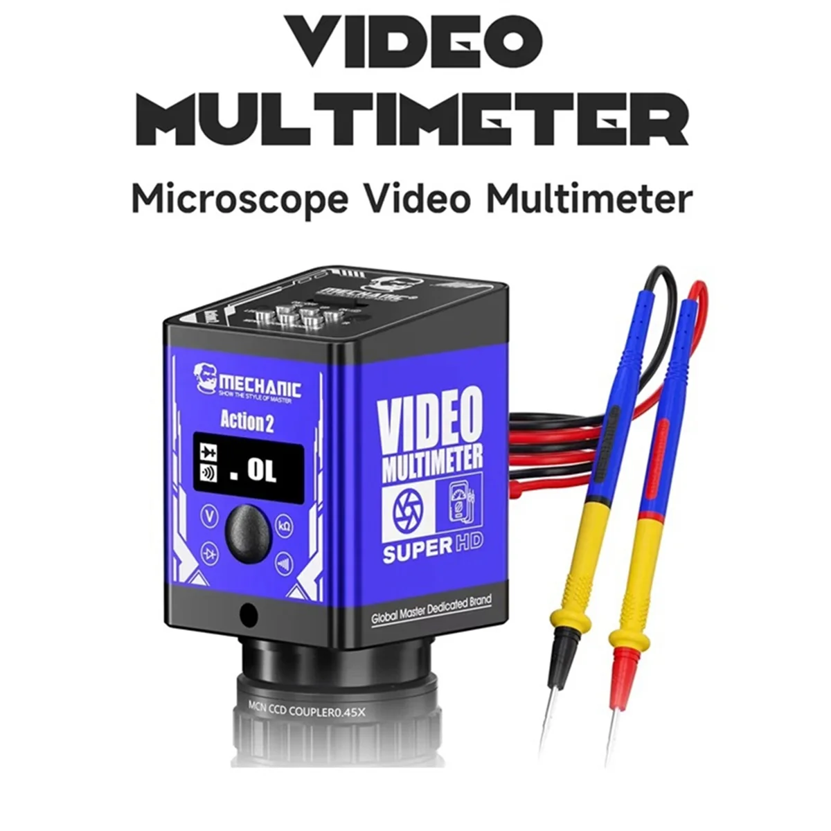Multimètre vidéo pour Microscope AA25 Action 2, sortie USB 4K, Interface 1080P 60FPS type-c pour ensemble d'outils de réparation de PCB